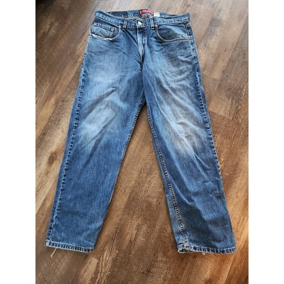 Levi's Other - LEVI'S 569 Straight Leg High Rise Dark Wash Blue Denim Jeans Men's Size 34W 30L